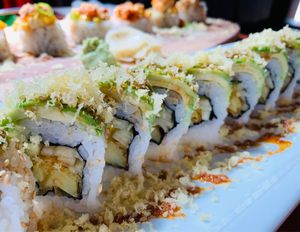 Vegan yammy roll  at Blufin Sushi in Fresno