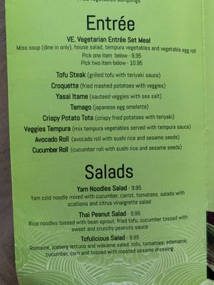 Vegetarian Menu Pt. 2 at Blufin Sushi in Fresno