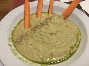 Artichoke hummus at Sarasate in Pamplona