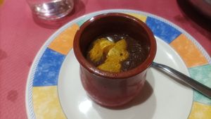 Natillas veganas de chocolate y naranja SG.V at Sarasate in Pamplona