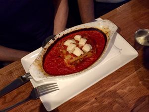 vegan lasagna. Don’t recommend it’s VERY small and not very good  at Il Fornello - Danforth Ave in Toronto