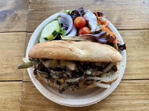 Wild mushroom Philly  at Vegan Fine Foods in Fort Lauderdale