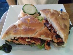 meatloaf sandwich at Flore in Los Angeles