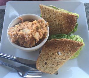 BLT YES PLEASE + potato salad yumm at Flore in Los Angeles