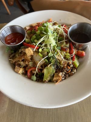 Quinoa stirfry   at Flore in Los Angeles