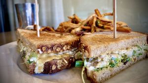 Tempeh Tu-No Melt ! So so delicious 🤤   at Flore in Los Angeles