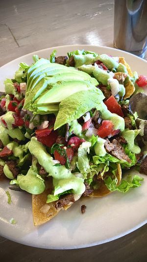 FLORE - nachos with Seaton!   at Flore in Los Angeles