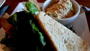 Club and tuna salad at Flore in Los Angeles