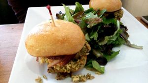 Broccoli and cheese sliders at Flore in Los Angeles