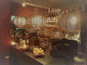 Fusion restaurant La Taberna Farfalla interior at La Taberna Farfalla in Carboneras