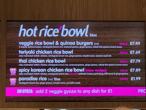 hot rice’bowl at Itsu - Ealing Broadway in West London