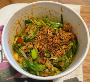 Korean style stir fry udon noodles  at Itsu - Wimbledon in South West London