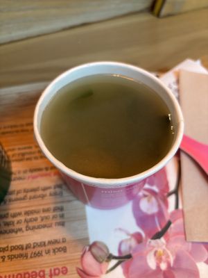 Miso soup   at Itsu in Oxford