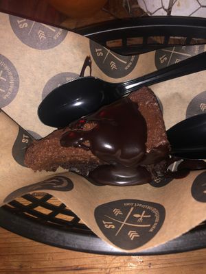 Chocolate orange cheesecake at Street in Nantwich