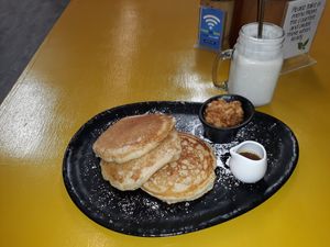 Vegan pancakes at Nourish Cafe in Bangkok