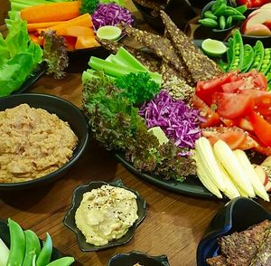 This was just a small part of the catering that Nourish did for us. at Nourish Cafe in Bangkok