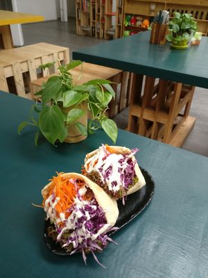 Best falafel pitas ever at Nourish Cafe in Bangkok