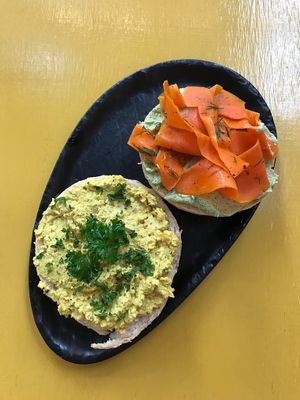 Bagels (from the monthly Bagel Brunch) at Nourish Cafe in Bangkok