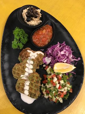 Falafel Waffles at Nourish Cafe in Bangkok