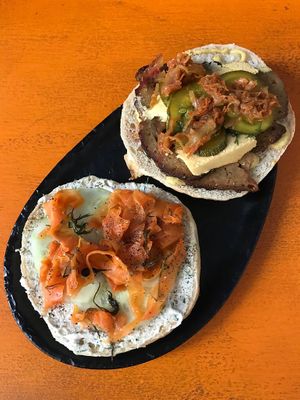 Bagels (from the monthly Bagel Brunch) at Nourish Cafe in Bangkok