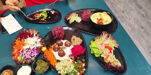 For 2 Thai people at Nourish Cafe in Bangkok