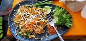 Pad thai at Nourish Cafe in Bangkok