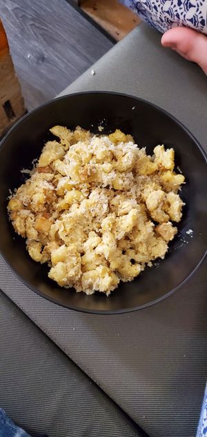 Vegan mac and cheese at Nourish Cafe in Bangkok