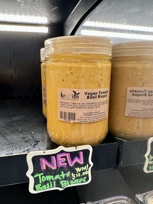 Vegan Tomato Basil Bisque  at Kreation Organic Juicery - South in Manhattan Beach