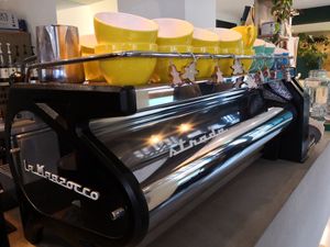 Great espresso machine at Vutie Beets in Letchworth