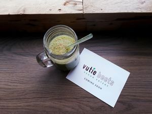 Banana smoothie at Vutie Beets in Letchworth