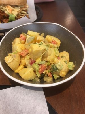 Potato salad sooooo good  at Vutie Beets in Letchworth