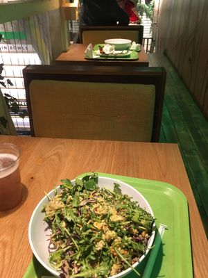 Salad up In the tree house  at Squirrel in South West London