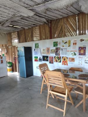 Seating area at Mlima Sayuni Art and Vegetarian Rastaurant in Dar Es Salaam