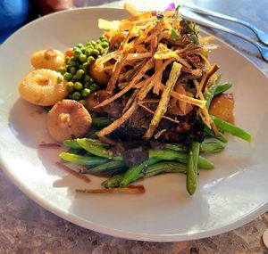 Vegan meatloaf, made with garbanos/mushrooms at Clayton's Siesta Grille in Sarasota