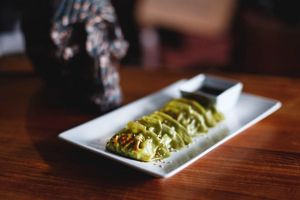 Vegan gyozas at Kino in Barcelona