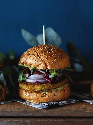  Vegan burger at Kino in Barcelona