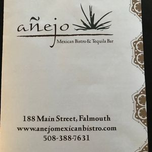 Contact at Anejo Mexican Bistro in Falmouth