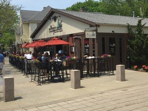 Outdoor seating at Anejo Mexican Bistro in Falmouth