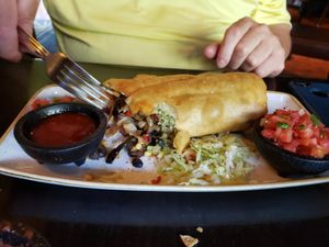 Vegan Chimichanga at Anejo Mexican Bistro in Falmouth
