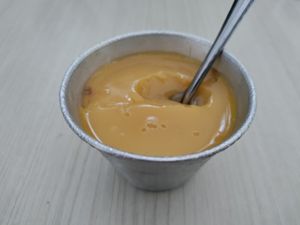 Yummy flan at The Nature Restaurant in Valencia