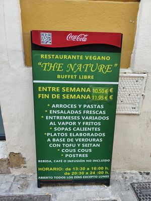 Información at The Nature Restaurant in Valencia