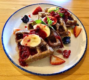 Cinnamon waffles  at Amongst Few in Dubai