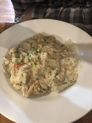 The curry with rice  at Speights Ale House in Invercargill