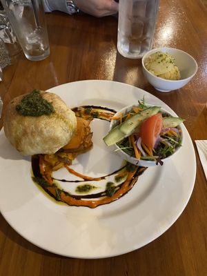 Mushroom Wellington, with salad (and side of mash as an extra)  at Speights Ale House in Invercargill