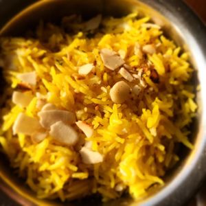 Almond coconut rice at The Rupee Room in Ayr