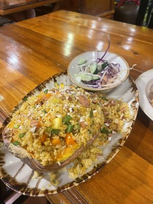 The pumpkin fried rice (veganised)  at Green Farm in Hanoi