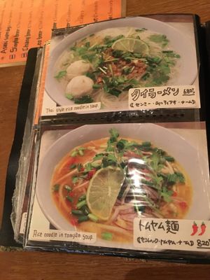 Menu with images and English translation  at Little Spice in Kanazawa