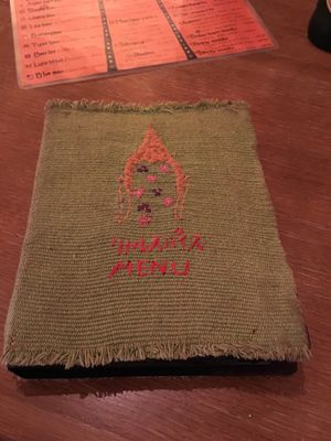 Menu  at Little Spice in Kanazawa