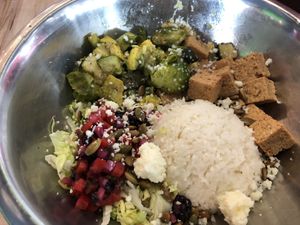 Sunshine rice bowl with tofu ... this is how it was delivered to the table  at Alma Mexicana in Winston-salem