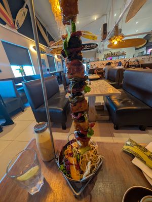 Vegan espetada (not on the vegan menu) at Nina's Real Food in Jeffreys Bay